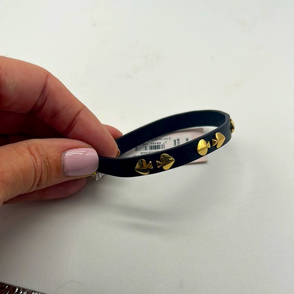 kate spade Black Bracelet with Gold Spade Accents NWT - Picture 2 of 6